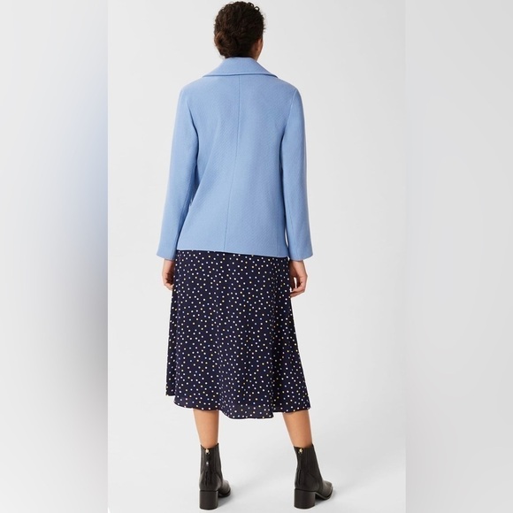 Hobbs Bette sky blue wool blend coat NWT - Picture 3 of 12